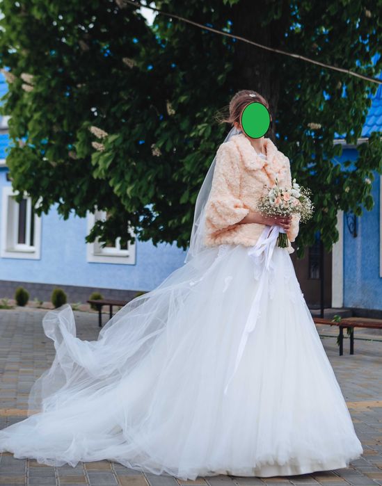 Весільна сукня платье свадебное айвори очень нежное