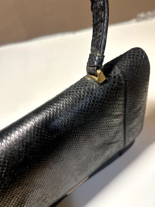 Mala Vintage Pele de Lagarto Genuína Anos 60 Estilo Kelly