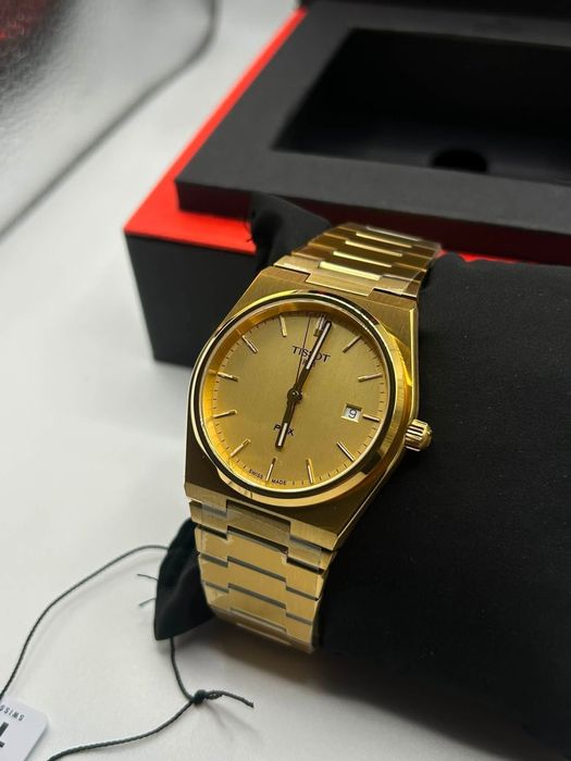 Tissot PRX 40 mm Gold Quartz zegarek swiss quartz
