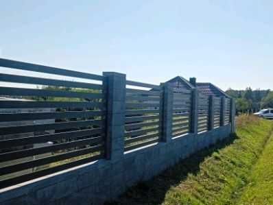 Nowoczesna brama palisadowa skrzydłowa - 4m/5m