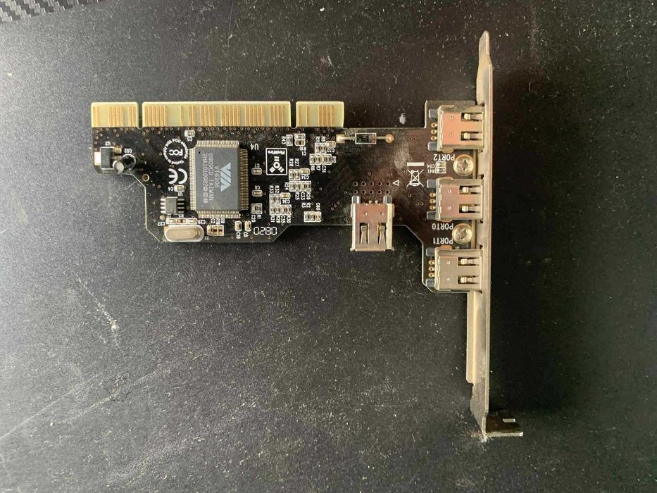 VIA VT6306-B01 3-Port PCI Firewire Card Mark C PCB Circuit Board