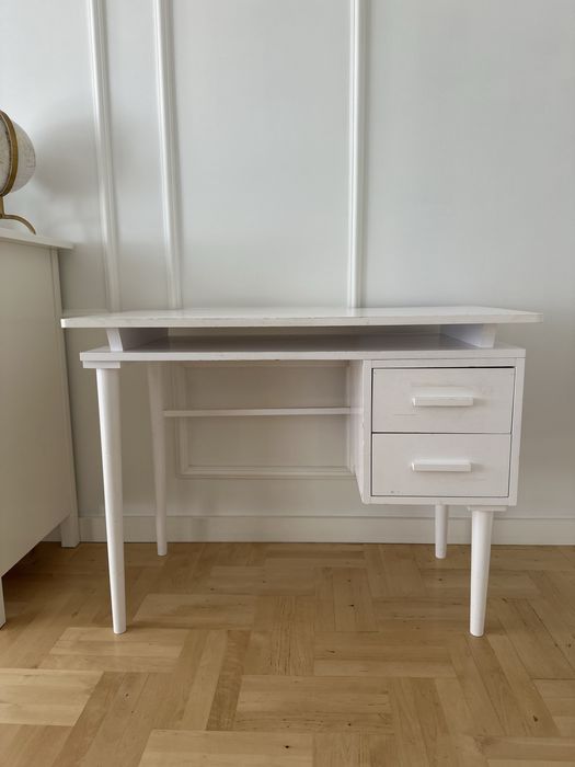 Biurko Woodszczescia biale drewniane