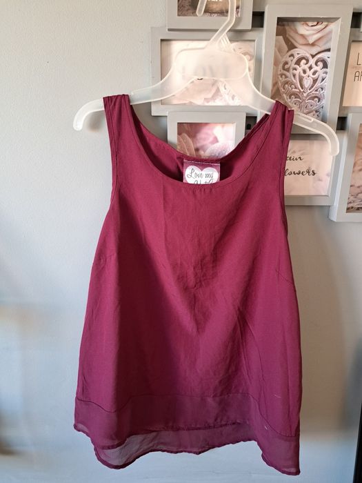 Zwiewna bordowa bluzka