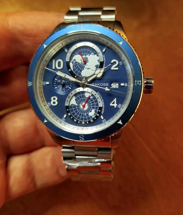 SEAKOSS Два полушария,42mm,Diver100m,механика часы оригинал эксклюзив