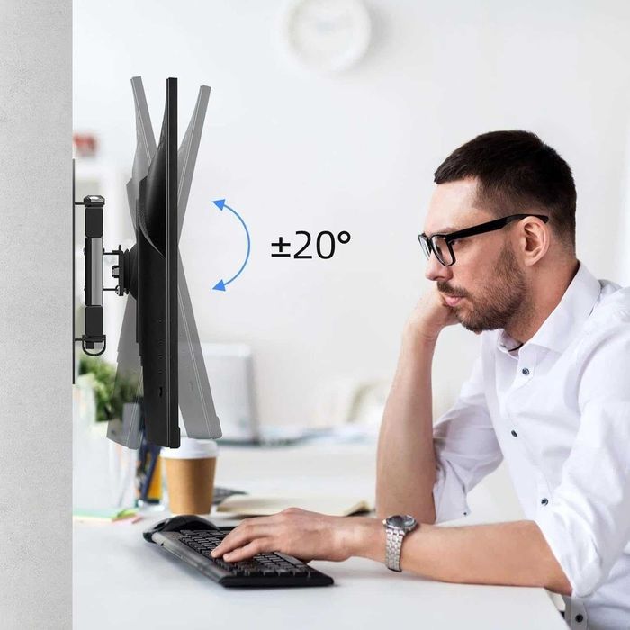 Suporte monitor parede p mais de 15 a 32'' 13 kg girar/inclinar/estender VESA 100 x 100/75 x 75 mm