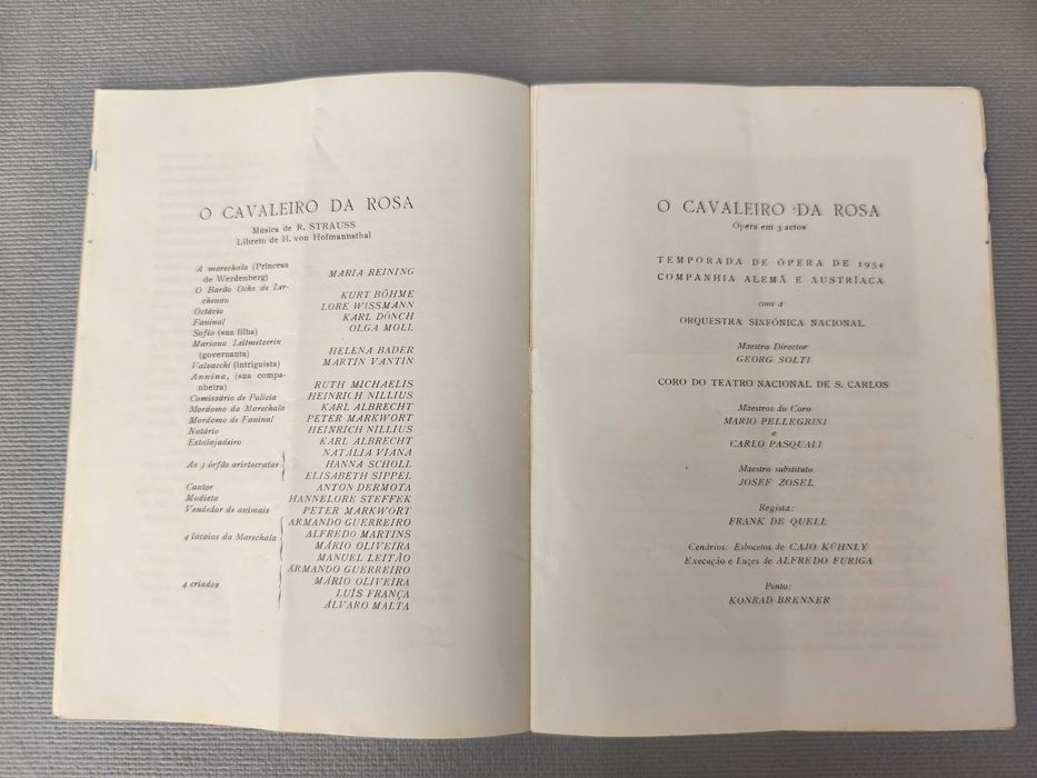 O CAVALEIRO DA ROSA - Strauss –
 Programa Ópera S. Carlos