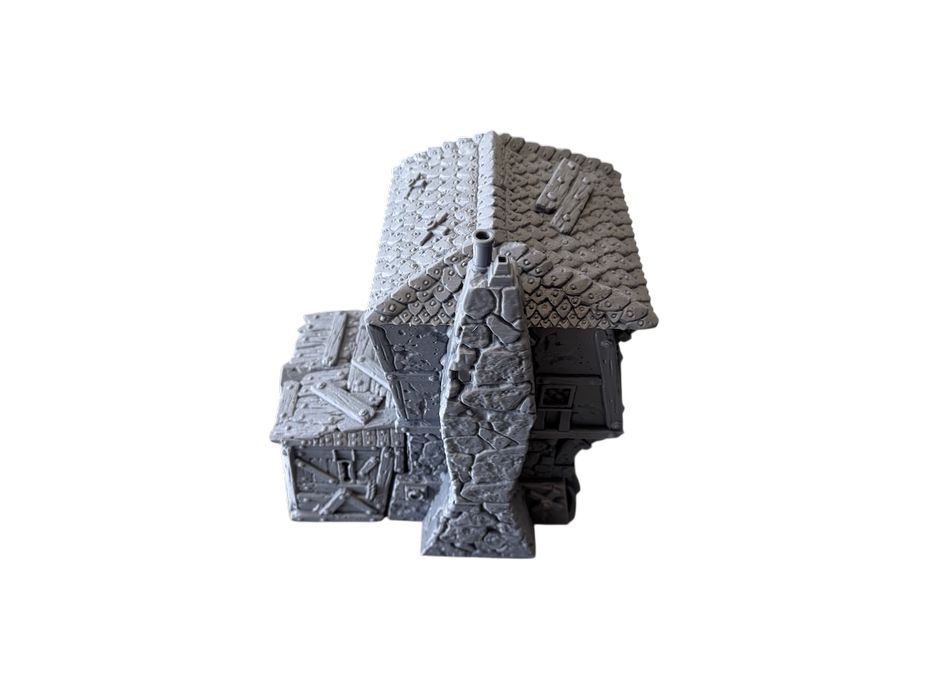 Duży dom gościnny z tarasem, druk 3d do gier bitewnych