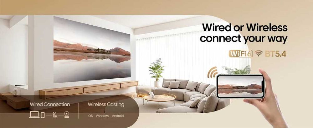 Projetor Magcubic HY300 Pro - Wi‑Fi + Bluetooth - Novo - Envio Gratuito