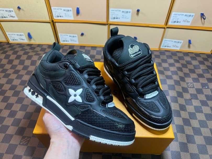 Кросівки Louis Vuitton Skate black луи витон скейт черные премиум сваг