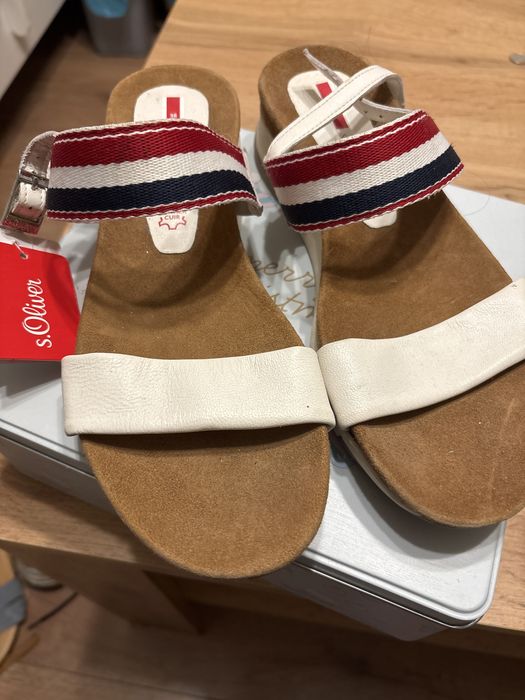 Nowe sandaly na niskim koturnie s.oliver z metka