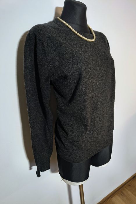 Antracytowy wełniany sweterek damski r. L/XL