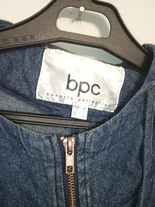 Granatowa kurtka jeansowa parka Bonprix 48 / 4XL