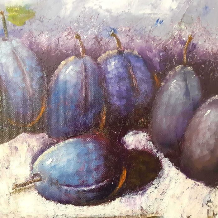 Картина натюрморт, фрукти, сливи, на подарунок