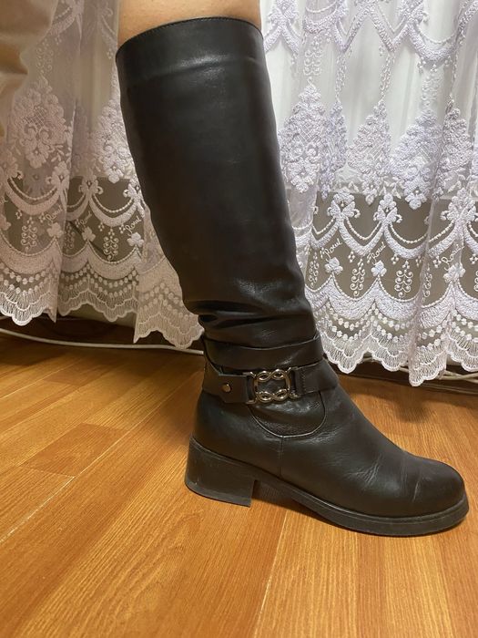 Зимові шкіряні сапожки