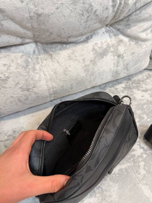 Сумка через плече Coach, чоловіча, чорна