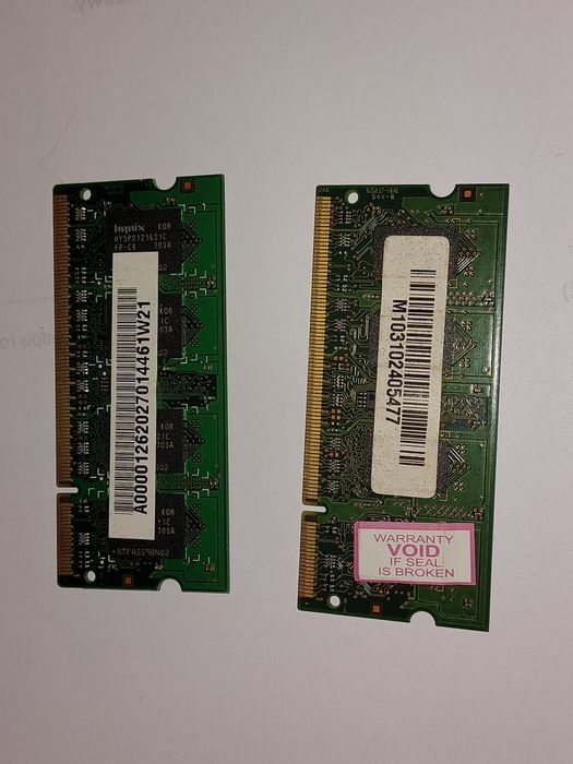 PAMIĘĆ RAM do laptopa Kości pamięci RAM PC2 HYNIX 1GB 512MB 2szt=10zł