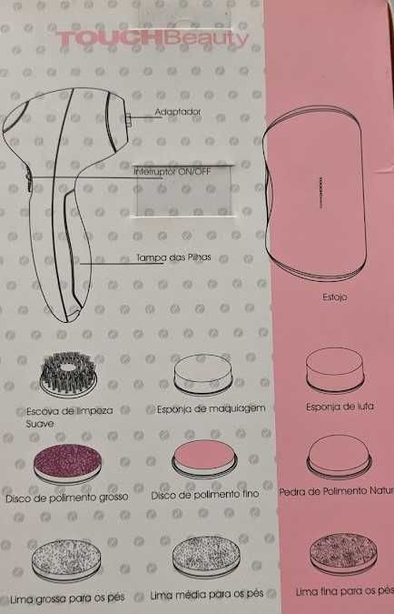 kit de Beleza e Limpeza Eléctrico 9 em 1 - Unhas e Pele - Novo