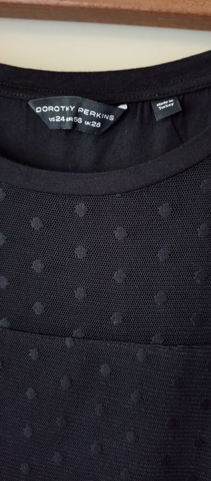 Czarna bluzka Dorothy Perkins  długi rękaw rozmiar 56 elegancka