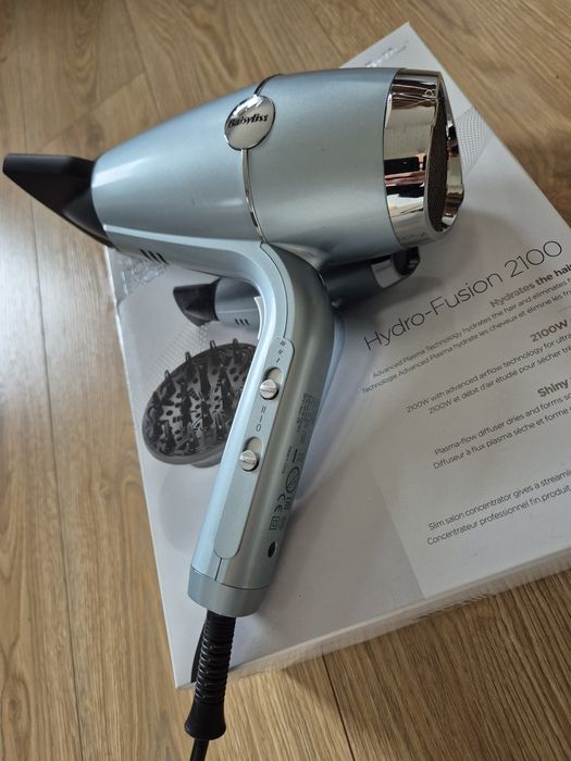 Suszarka BaByliss Hydro-Fusion 2100W | Komplet z dyfuzorem | Sprawna