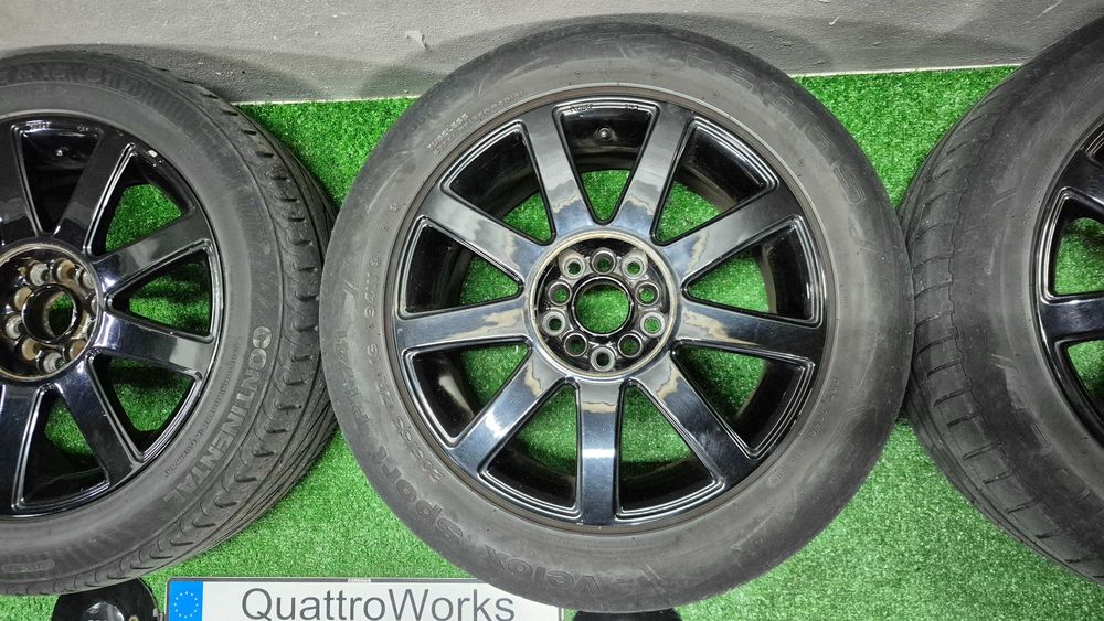 4 Jantes 16 Polegadas Dupla Furacao 5x100 e 5x112 Sline Preto Brilho com Pneus 205/55R16