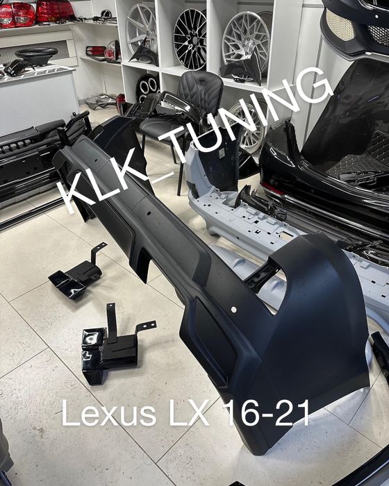 Бампер задний Lexus LX двойной выхлоп