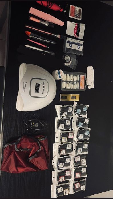 Kit Profissional Unhas Gel UV LED NOVO – SUN X5 MAX + Lixa Elétrica + 14 Géis Cheios