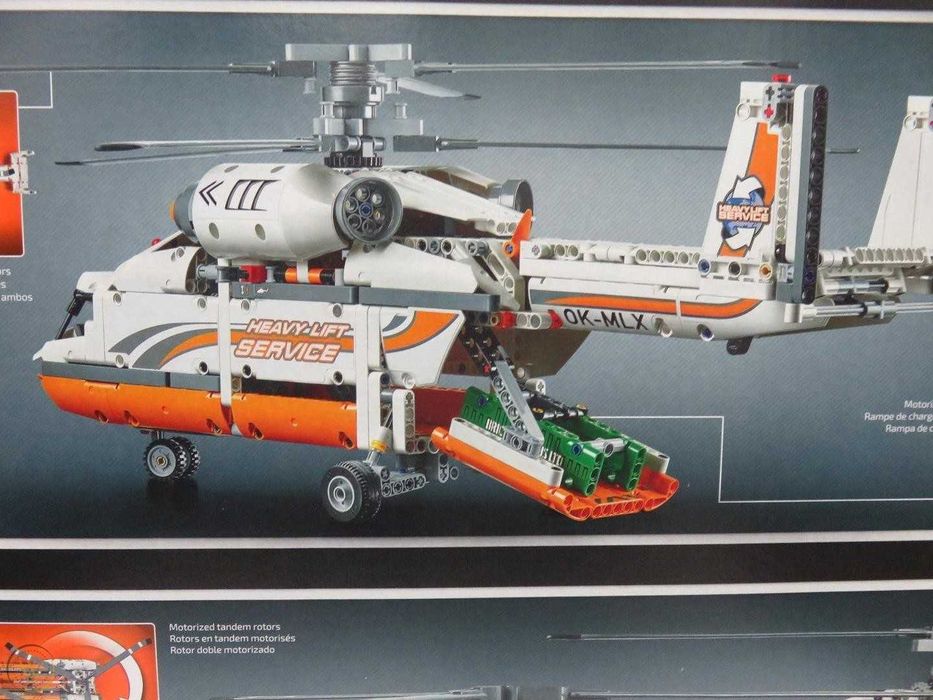 Lego Technic 42052 Heavy Lift Helicopter com motor Descontinuado Novo