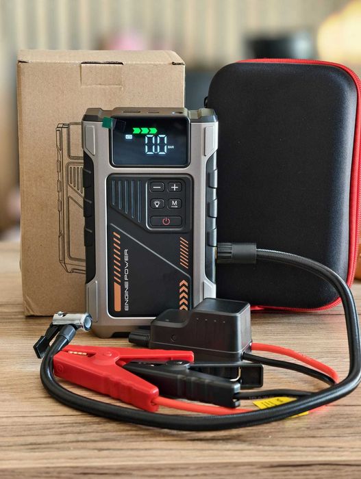 Booster rozruchowy 6000A z kompresorem do kół