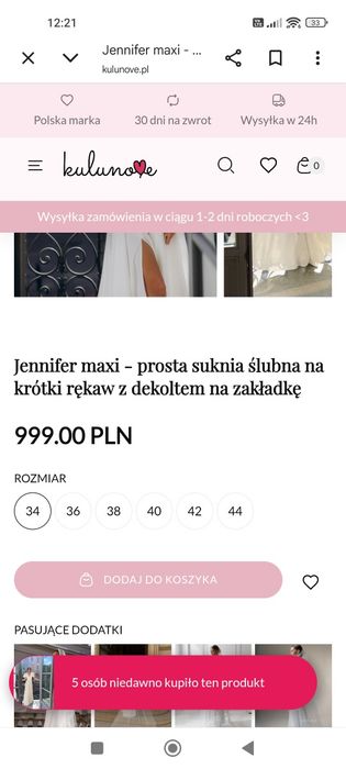 Nowa suknia ślubna Kulunove