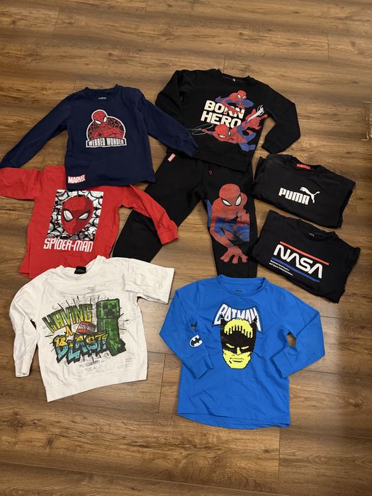 paka ubrań dla chłopca 122 128