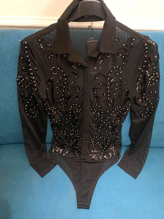 M\L Cudne nowe body tiul z cekinami