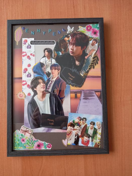 Kolaż kpop (fanart) Enhypen + karta Enhypen gratis