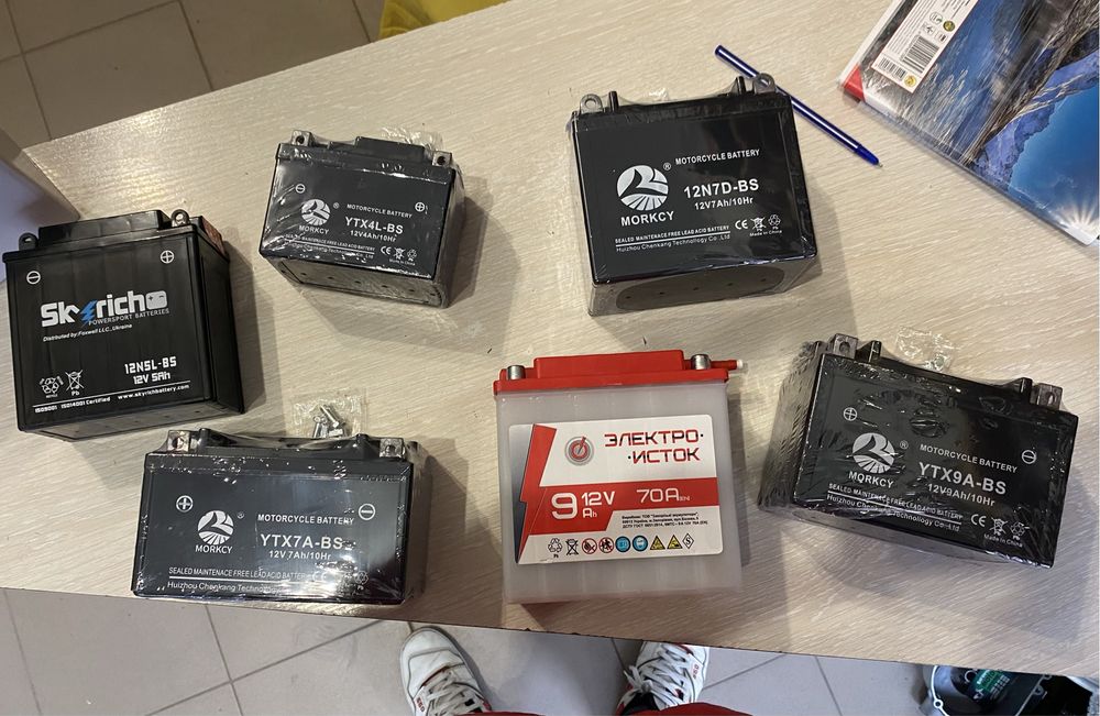 Акумулятори АКБ мото, скутера