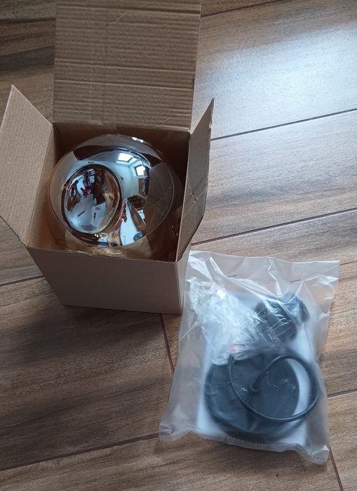Szklana miodowa kula lampa wisząca