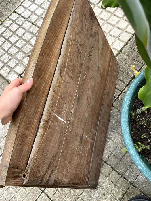 Espelho Vintage com Moldura em Madeira