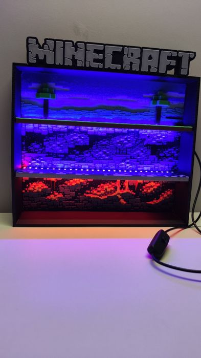 Полиця Minecraft. Стенд.Поличка. Підставка для фігурок Kinder