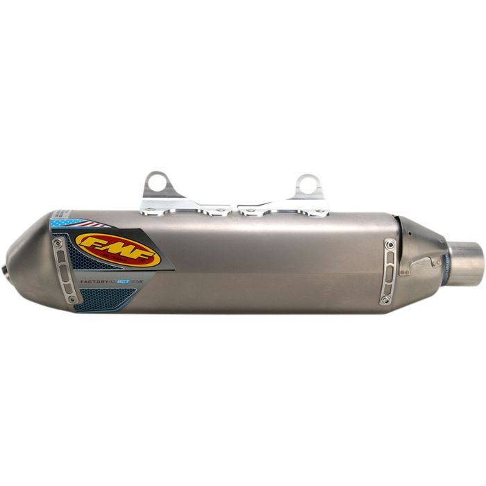 ponteira de escape fmf factory 4.1 rct slip-on muffler titanium