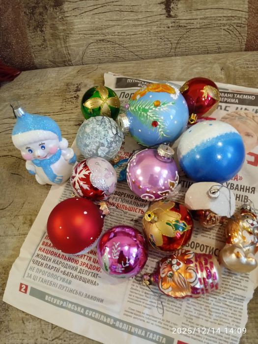 Набір іграшки новорічні  игрушки