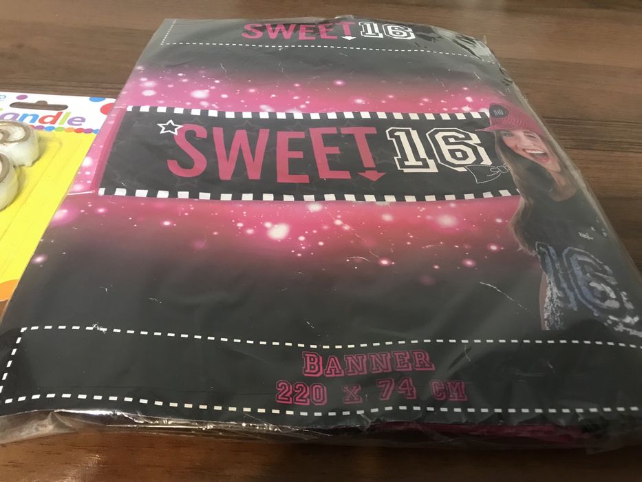 Baner urodzinowy + świeczki