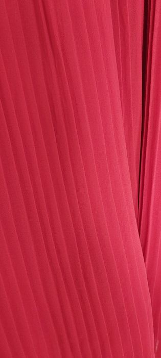 Sukienka czerwona elegancka plisowana M L XL made in italy
