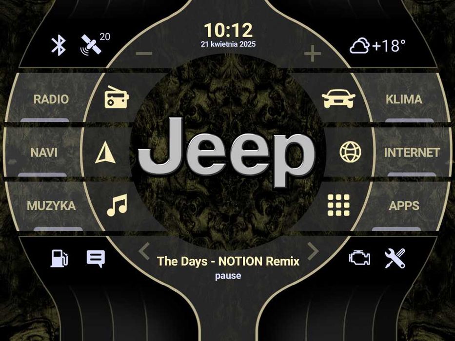 Radio Android 12 Jeep Grand Cherokee \ Cherokee \ Compass \ Ram