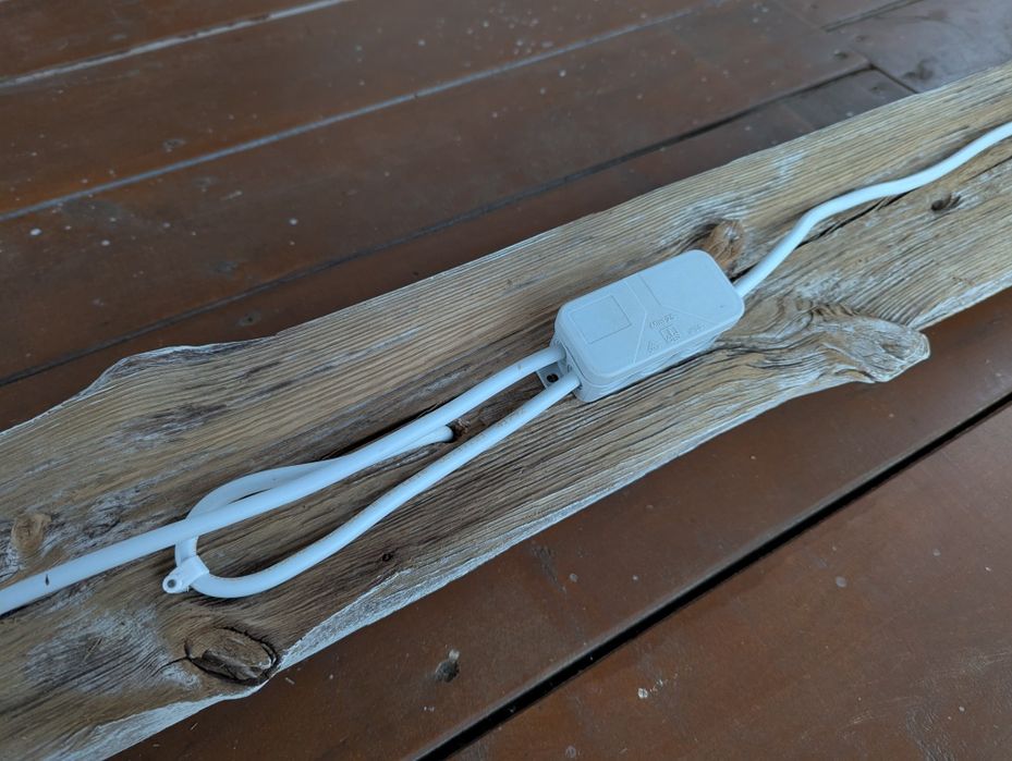 Lampa sufitowa vintage prowansalska trzypunktow bielona 2,5m