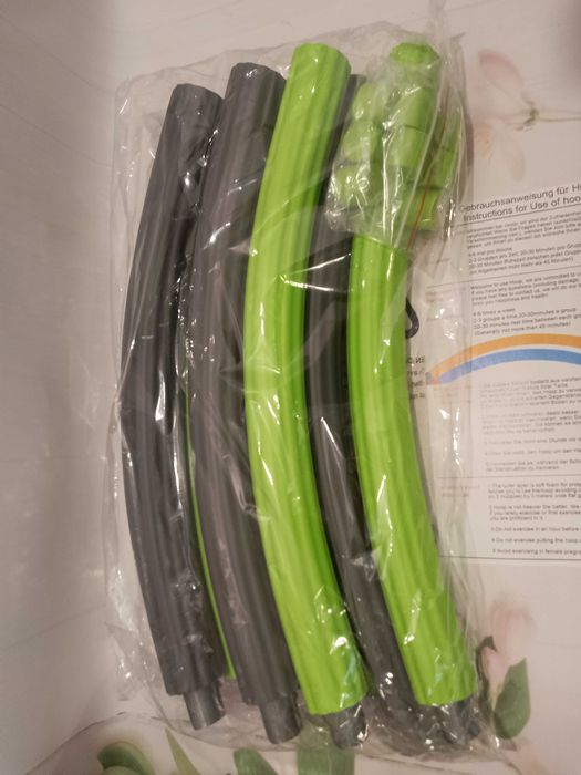 Hula Hoop dla dorosłych do masażu szaro-zielony
