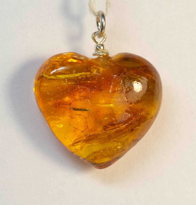 bursztynowe serduszko