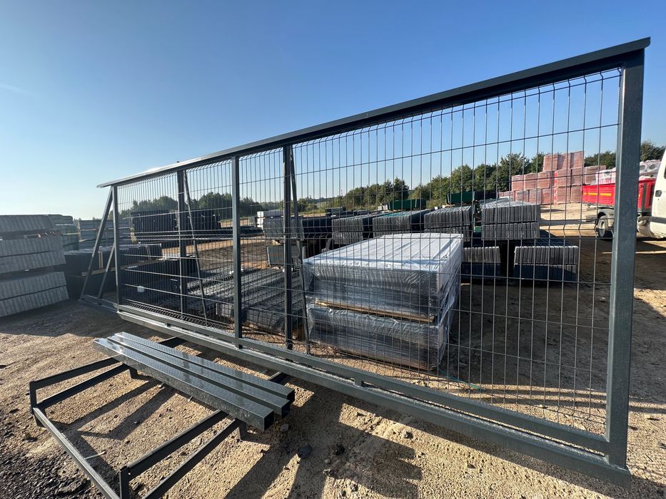 Ogrodzenie panelowe 3D KOMPLET słupki panele podmurówki obejmy BRAMY