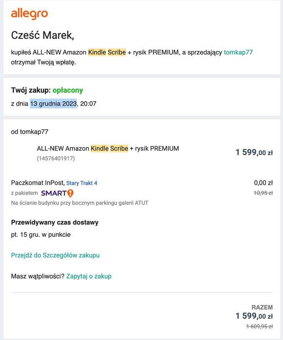 Czytnik e-booków Amazon Kindle Scribe