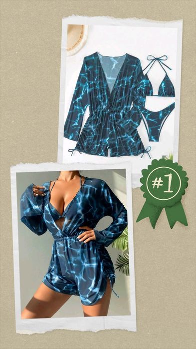 Conjuntos de bikini 3 peças XS, S