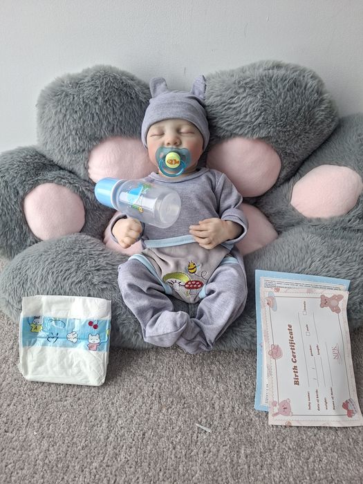 Lalka jak żywe dziecko reborn piękna NOWA duża prawie 50 cm , cala gum