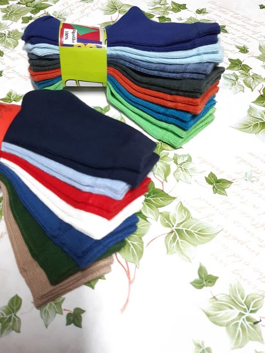 14 pares de meias em algodão para bebé