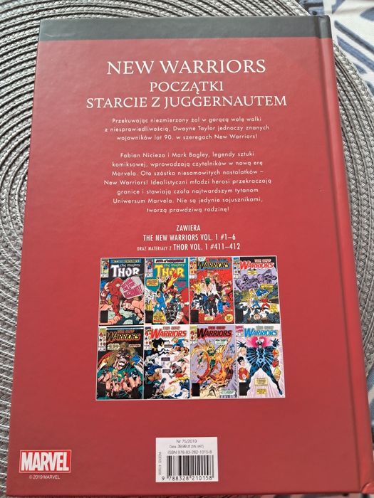 Komiks superbohaterowie marvela new warriors tom 75 uszkodzona strona